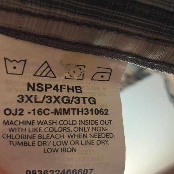 NWOT Wrangler Plaid Shirt Size 3X Short Sleeve Button Down 100%Polyester - Picture 8 of 15